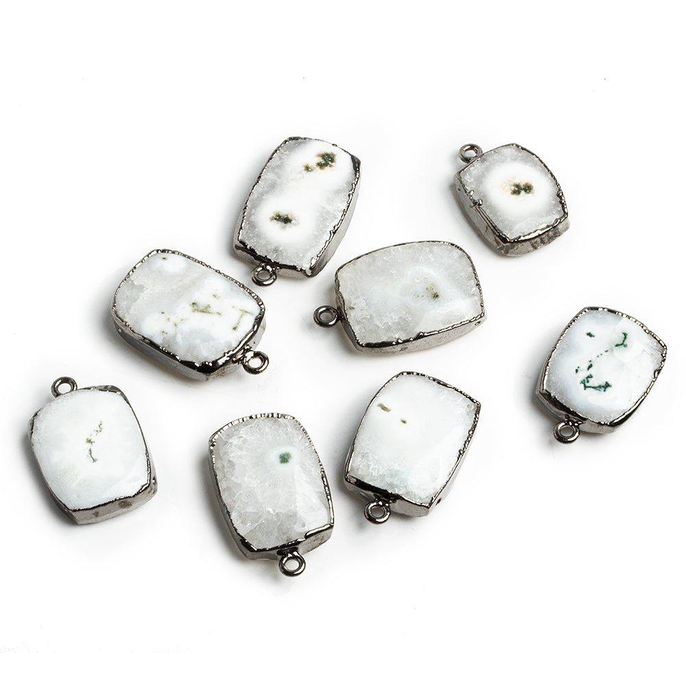 Black Gold Leafed Solar Quartz Rectangle Pendant 1 Piece - The Bead Traders