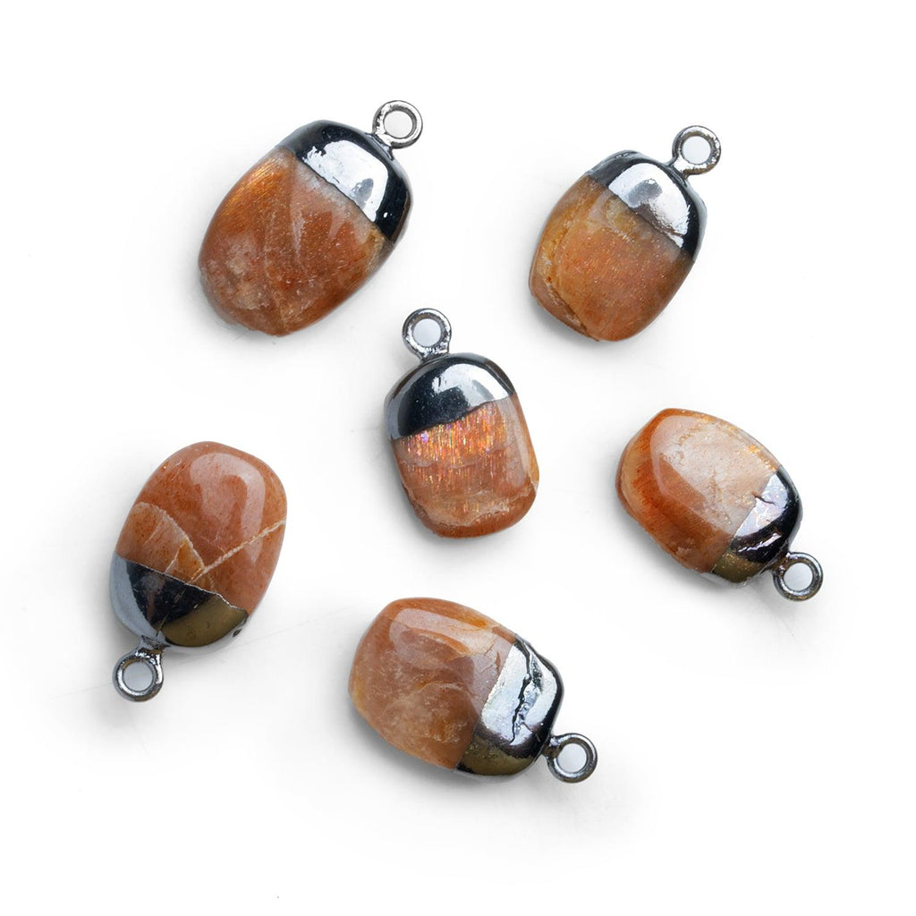 Black Gold Leafed Sunstone Nugget Pendant 1 Piece - The Bead Traders