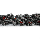 Black Gold plated Copper Ornate Bead Caps 7.5 inch 18 pieces - The Bead Traders