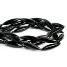 Black Onyx 4-Sides Marquise 16 inch 10 beads - The Bead Traders
