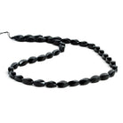 Black Onyx Plain Twists 16 inch 38 beads - The Bead Traders