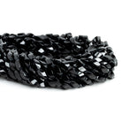 Black Onyx Plain Twists 16 inch 38 beads - The Bead Traders