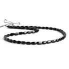 Black Onyx Plain Twists 16 inch 51 beads - The Bead Traders