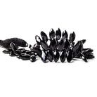 Black Onyx top drilled faceted marquise beads 8.5 inch 42 pcs AAA - The Bead Traders