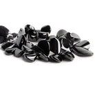 Black Spinel Faceted Twist Beads 6.5 inch 30 pieces - The Bead Traders