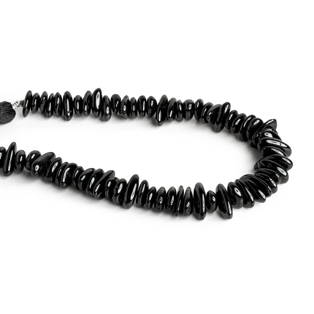 Black Spinel Long Chips 7.5 inch 60 beads - The Bead Traders