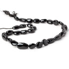Black Spinel plain nuggets 13 inch 28 beads 9x8x4-14x9x5mm - The Bead Traders