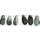 Black Tiger Eye Faceted Pears 8 inch 20 beads - The Bead Traders