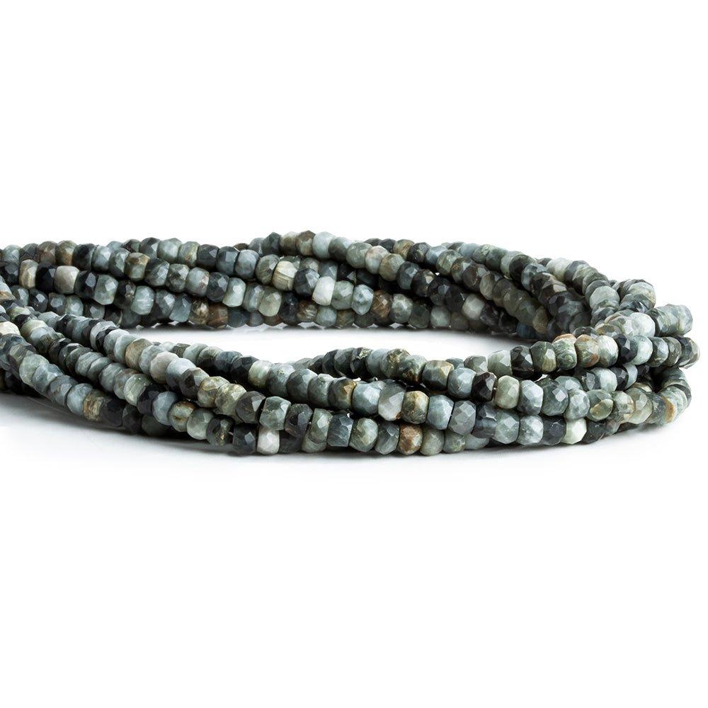 Black Tiger's Eye Faceted Rondelle Beads 16 inch 140 pieces - The Bead Traders
