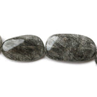 Black Tourmalinated Milky Quartz plain nuggets 19 inch 28 beads 12x10-26x16mm - The Bead Traders