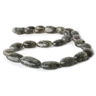 Black Tourmalinated Milky Quartz plain nuggets 19 inch 28 beads 12x10-26x16mm - The Bead Traders