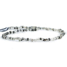 Black Tourmalinated Quartz Faceted Rondelle Beads 12 inch 160 pieces - The Bead Traders