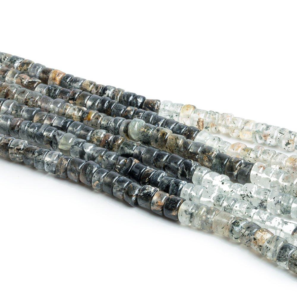 Black Tourmalinated Quartz Plain Heishi Beads - Lot of 3 Strands - The Bead Traders