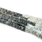 Black Tourmalinated Quartz Plain Heishi Beads - Lot of 3 Strands - The Bead Traders
