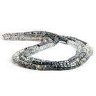 Black Tourmalinated Quartz Plain Heishi Beads - Lot of 3 Strands - The Bead Traders