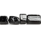 Black Tourmaline Tumbled Natural Crystal Beads 16 inch 33 pieces - The Bead Traders