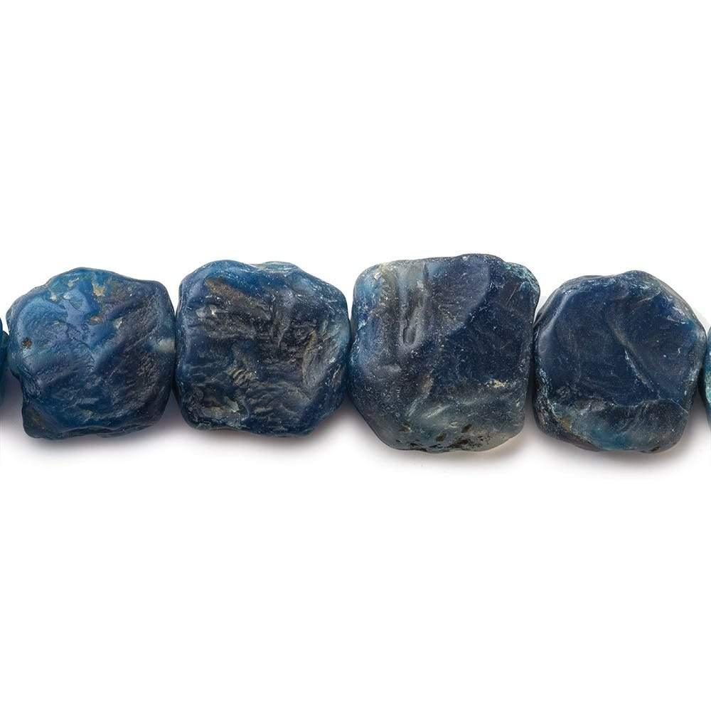 Blue Agate Tumbled Hammer Faceted Square Beads - The Bead Traders