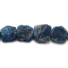 Blue Agate Tumbled Hammer Faceted Square Beads - The Bead Traders