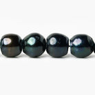 Blue Black Baroque Center Drilled Freshwater Pearls 16 inch 39 pieces 11x9-12x11mm - The Bead Traders