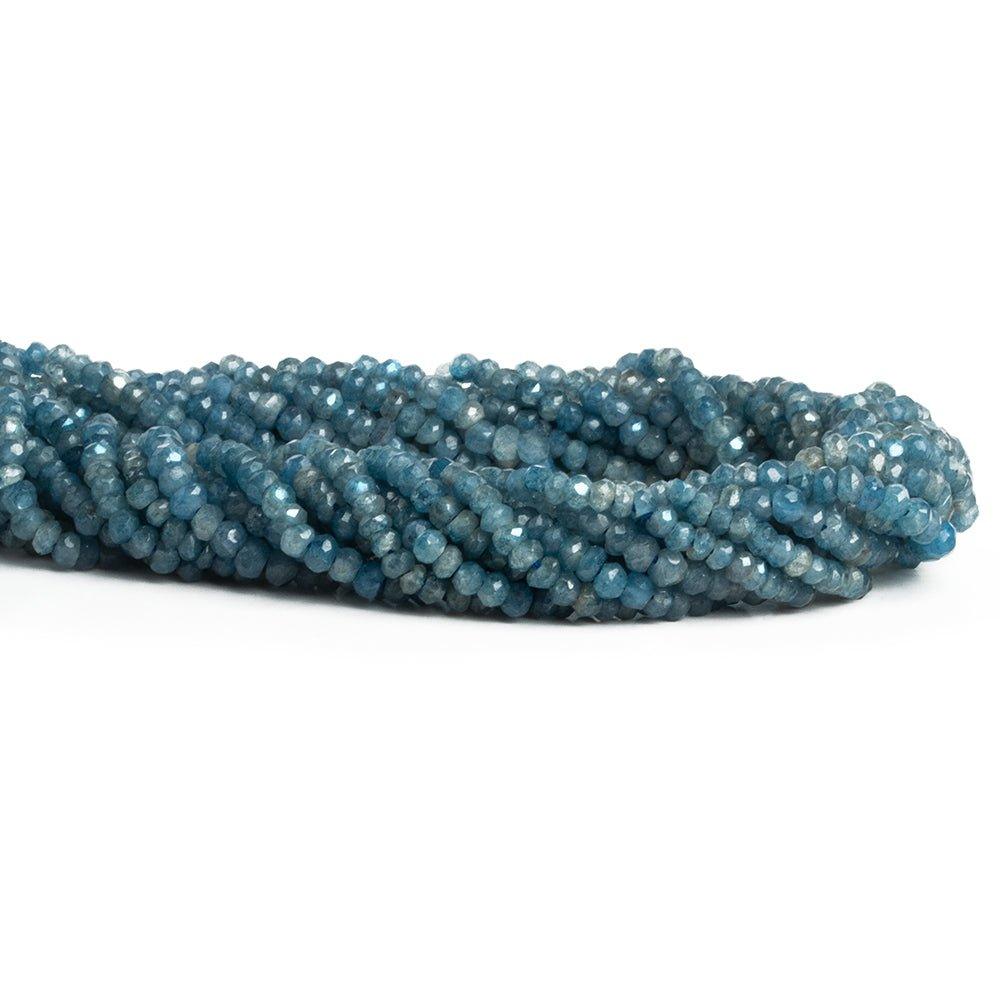 Blue Chalcedony Faceted Rondelle Beads 14 inch 145 pieces - The Bead Traders