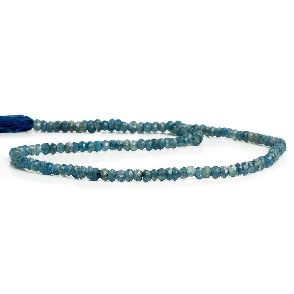 Blue Chalcedony Faceted Rondelle Beads 14 inch 145 pieces - The Bead Traders