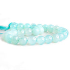 Blue Chalcedony Plain Round Beads 12 inch 28 pieces - The Bead Traders