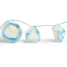 Blue Drusy Nugget Beads 12 inch 10 pieces - The Bead Traders