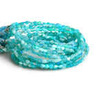 Blue Ethiopian Opal Plain Nuggets 15 inch 55 beads - The Bead Traders