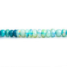 Blue Ethiopian Opal Plain Rondelle Beads 17 inch 138 pieces - The Bead Traders