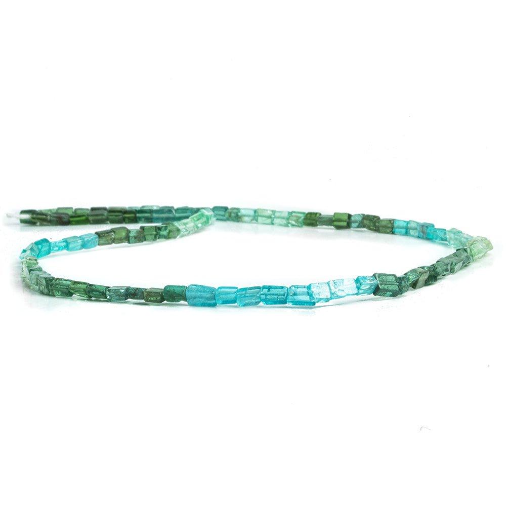 Blue Green Shaded Apatite Rectangle Beads 15 inch 95 pieces - The Bead Traders