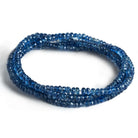Blue Kyanite Faceted Rondelle Beads 16 inch 180 pieces - The Bead Traders