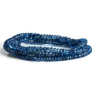 Blue Kyanite Faceted Rondelle Beads 16 inch 180 pieces - The Bead Traders