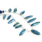 Blue Kyanite Plain Marquises 7 inch 12 beads - The Bead Traders