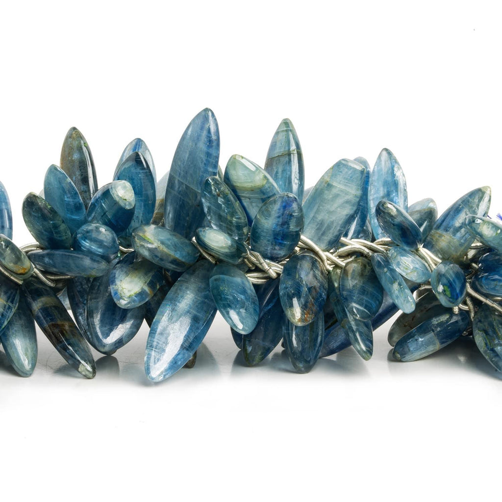 Blue Kyanite Plain Marquises 7 inch 12 beads - The Bead Traders