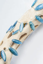 Blue Kyanite Plain Marquises 7 inch 12 beads - The Bead Traders