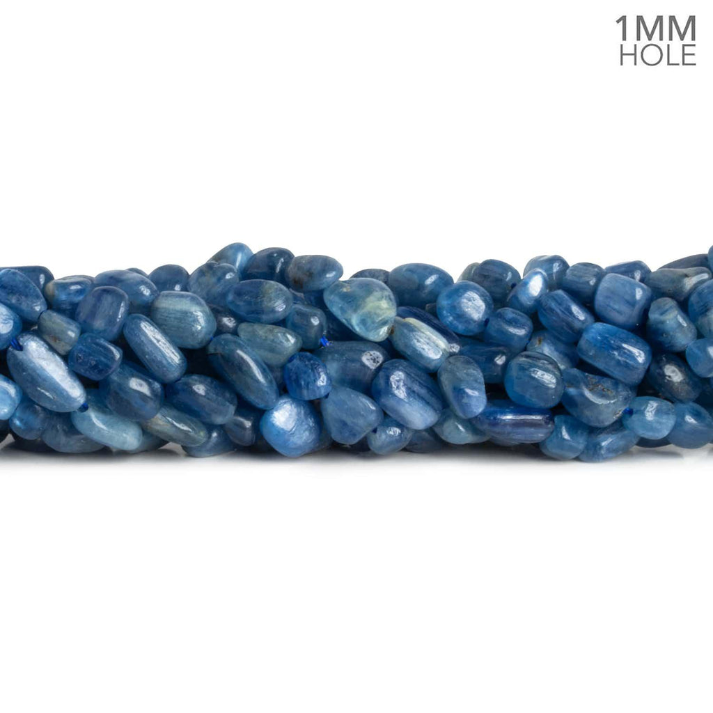 Blue Kyanite Plain Nuggets 16 inch 53 pieces - The Bead Traders