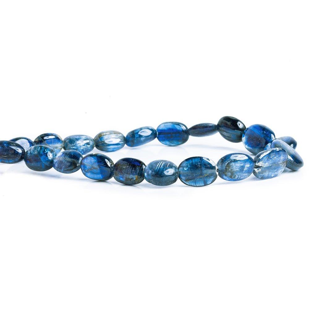 Blue Kyanite Plain Oval Beads 8 inch 22 pieces - The Bead Traders