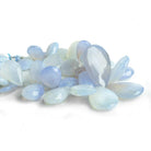 Blue Lace Agate Faceted Pears 7 inch 30 beads - The Bead Traders