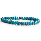 Blue Mystic Moonstone Faceted Rondelle Beads 8 inch 45 pieces - The Bead Traders