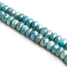 Blue Mystic Moonstone Faceted Rondelles - Lot of 2 - The Bead Traders