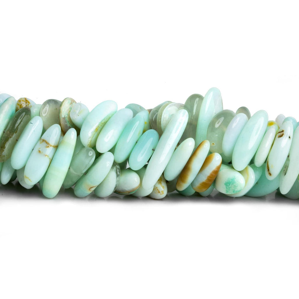Blue Opal Long Chips 7.5 inch 45 beads - The Bead Traders