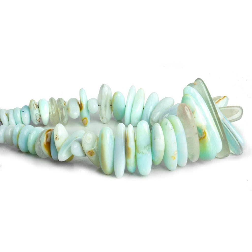Blue Opal Long Chips 7.5 inch 47 beads - The Bead Traders