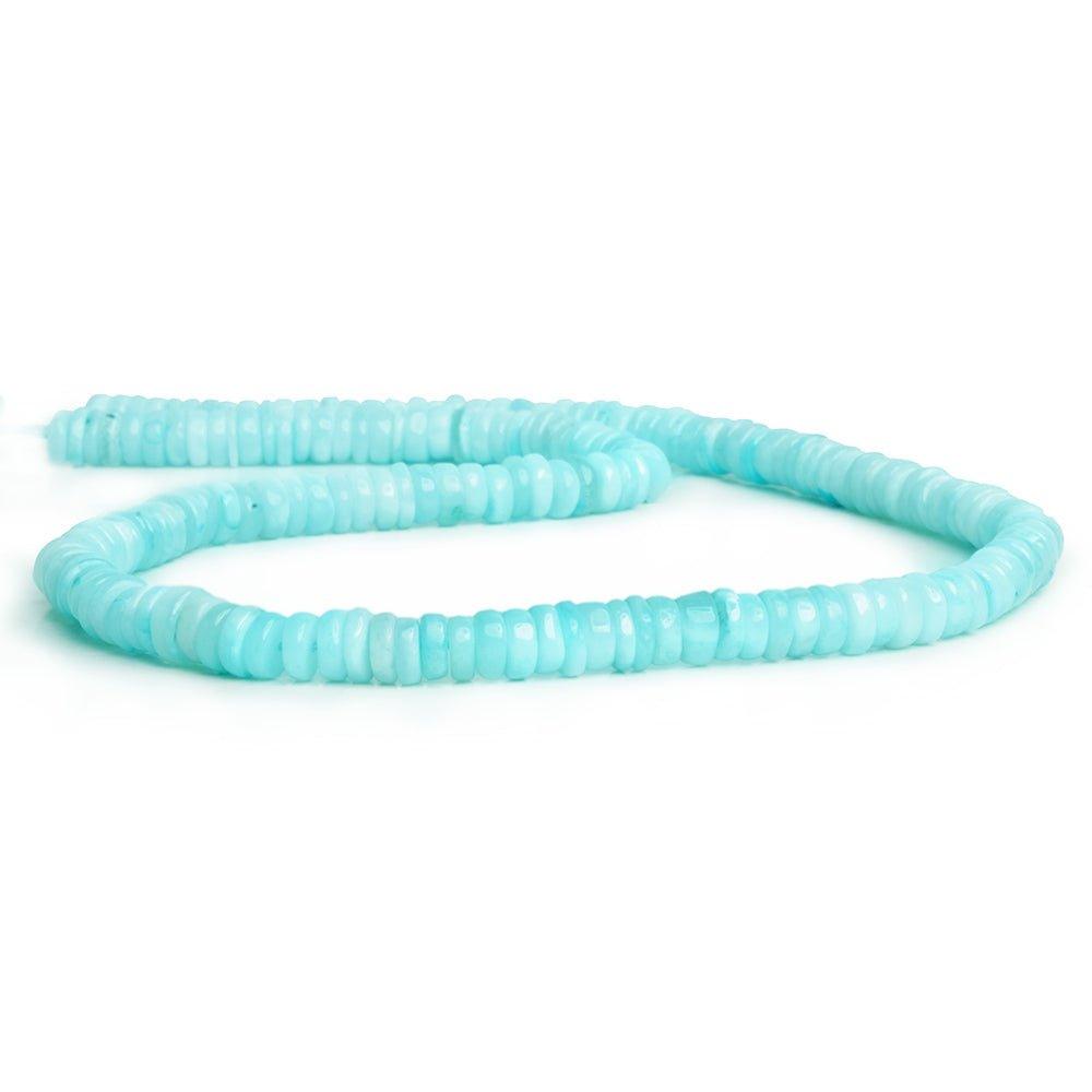 Blue Opal Plain Heishi Beads 16 inch 180 pieces - The Bead Traders