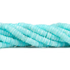 Blue Opal Plain Heishi Beads 16 inch 180 pieces - The Bead Traders