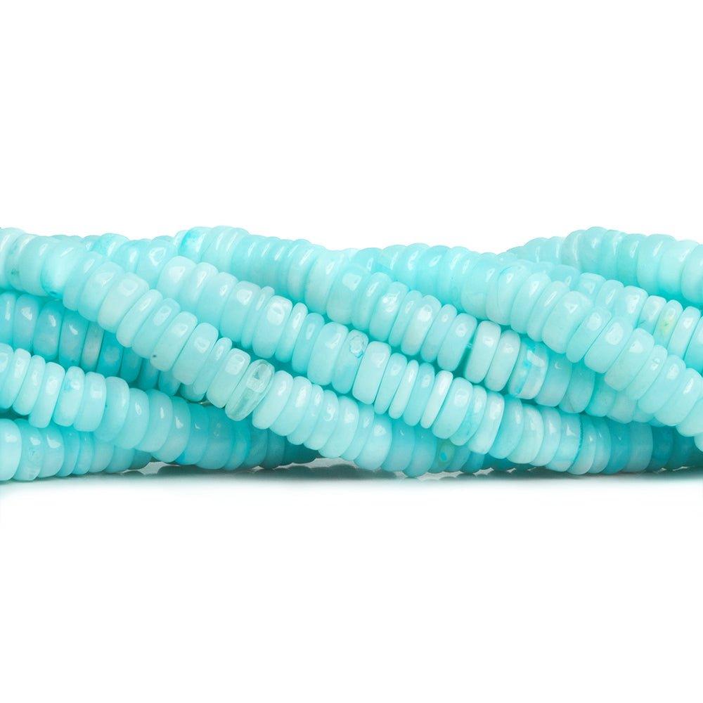 Blue Opal Plain Heishi Beads 16 inch 180 pieces - The Bead Traders