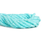 Blue Opal Plain Heishi Beads 16 inch 180 pieces - The Bead Traders