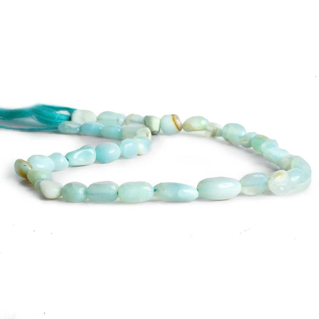 Blue Opal Plain Nuggets 12 inch 35 beads - The Bead Traders