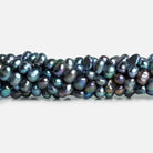 Blue Peacock Baroque Freshwater Pearls 15 inch 80 pieces - The Bead Traders