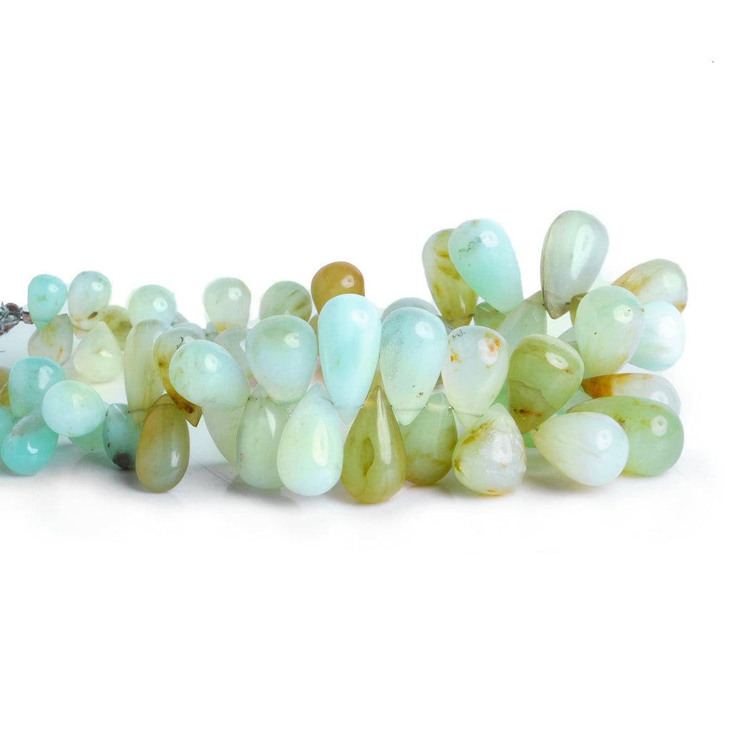 Blue Peruvian Opal Drops 7 inch 60 beads - The Bead Traders