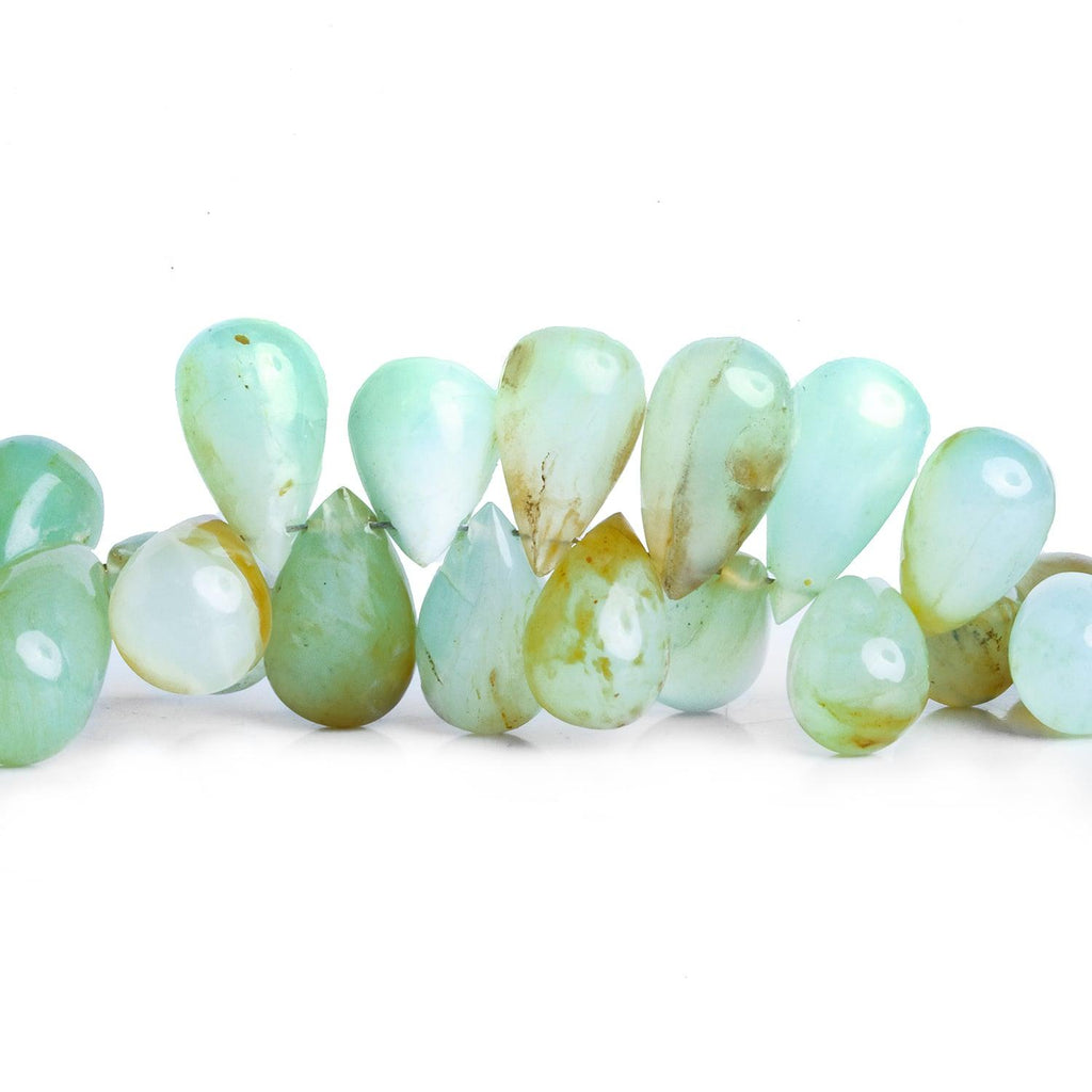 Blue Peruvian Opal Drops 7 inch 60 beads - The Bead Traders